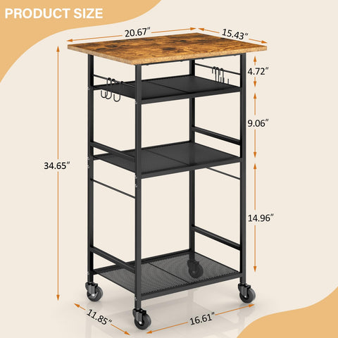 ThreeHio cart close-up of lockable wheels for stable positioning