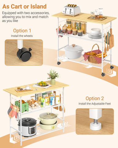 ThreeHio kitchen island doubles as a coffee bar for entertaining.