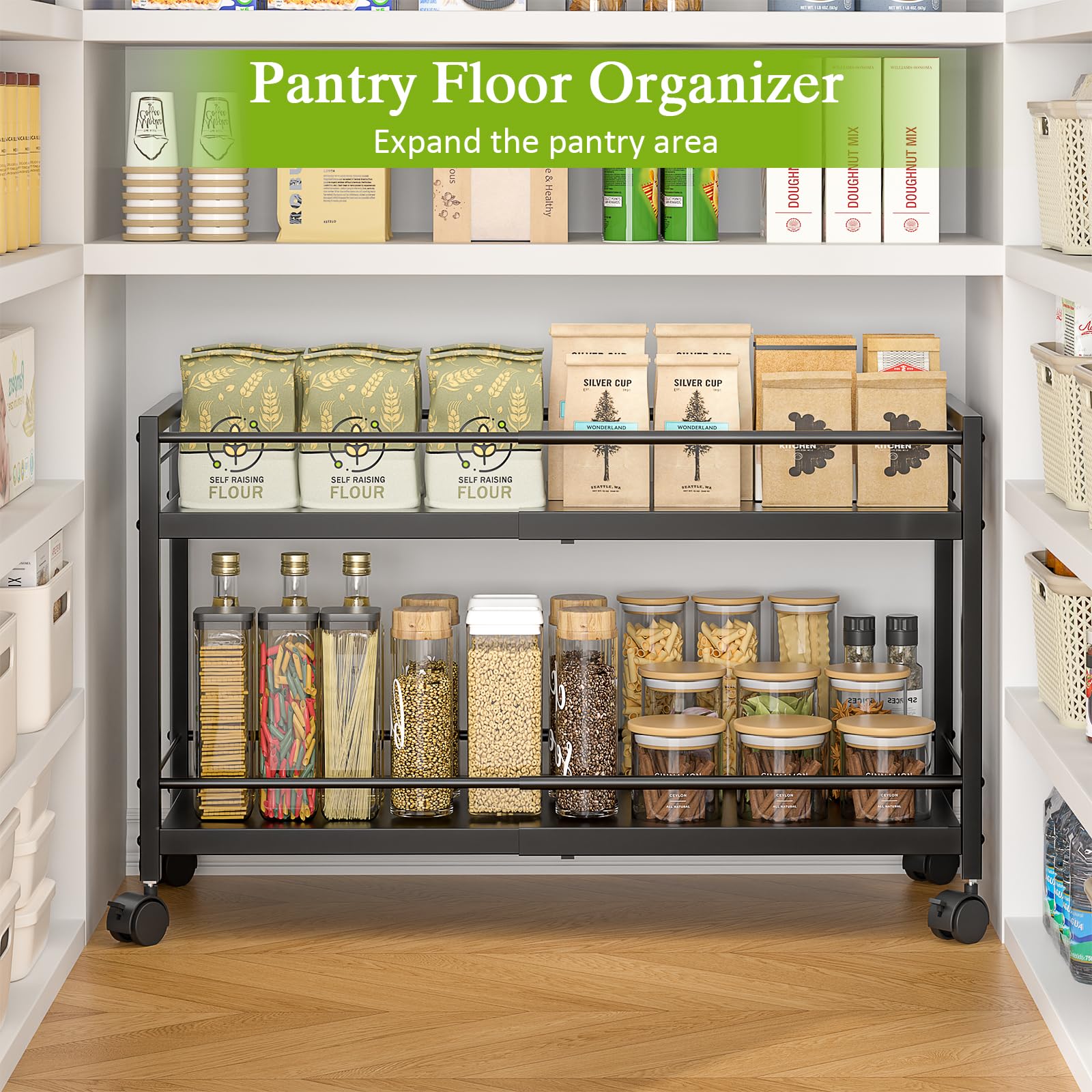 ThreeHio kitchen organization cart helps keep everyday essentials accessible and tidy.