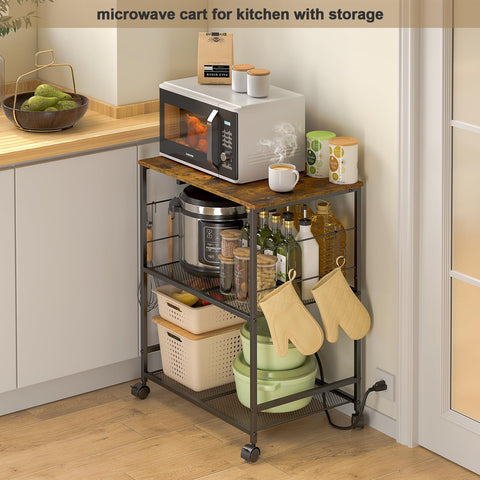 ThreeHio multipurpose service cart fits bar or coffee setups