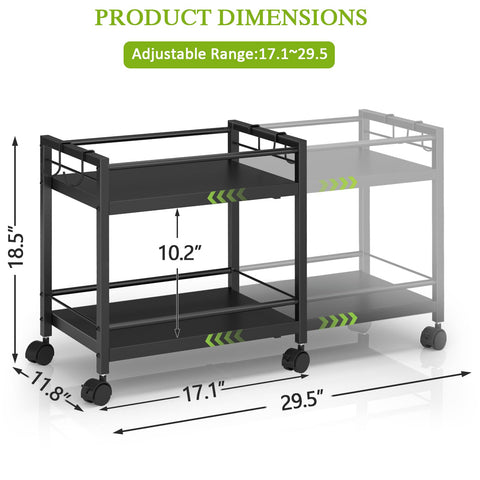 ThreeHio rolling pantry cart with smooth wheels moves easily between counters and shelves.