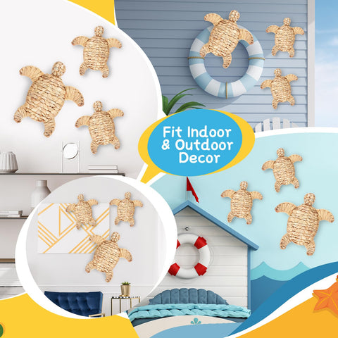 Threehoney turtle decor hanging with rope option demonstrates display versatility