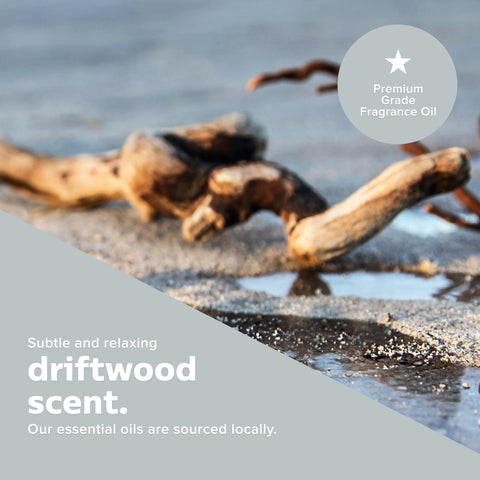 ThreeKin driftwood aroma close-up captures calming mood.