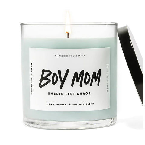 ThreeKin soy wax 12oz candle shows clean burn and lasting aroma.
