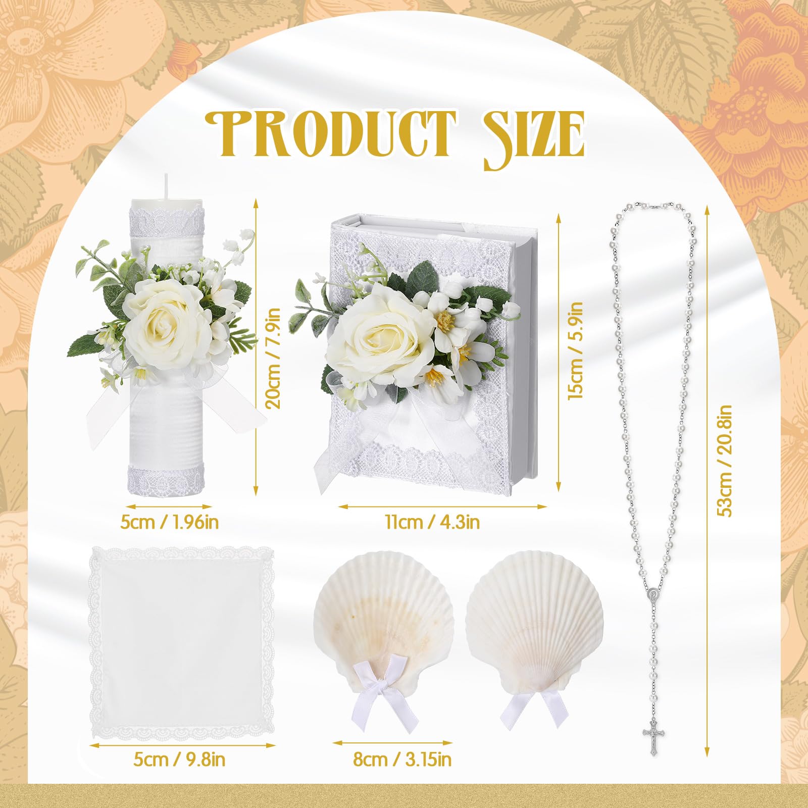 Threlaco baptism rosary included for prayerful moments during christening.