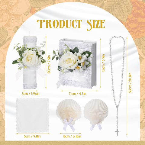 Threlaco baptism rosary included for prayerful moments during christening.