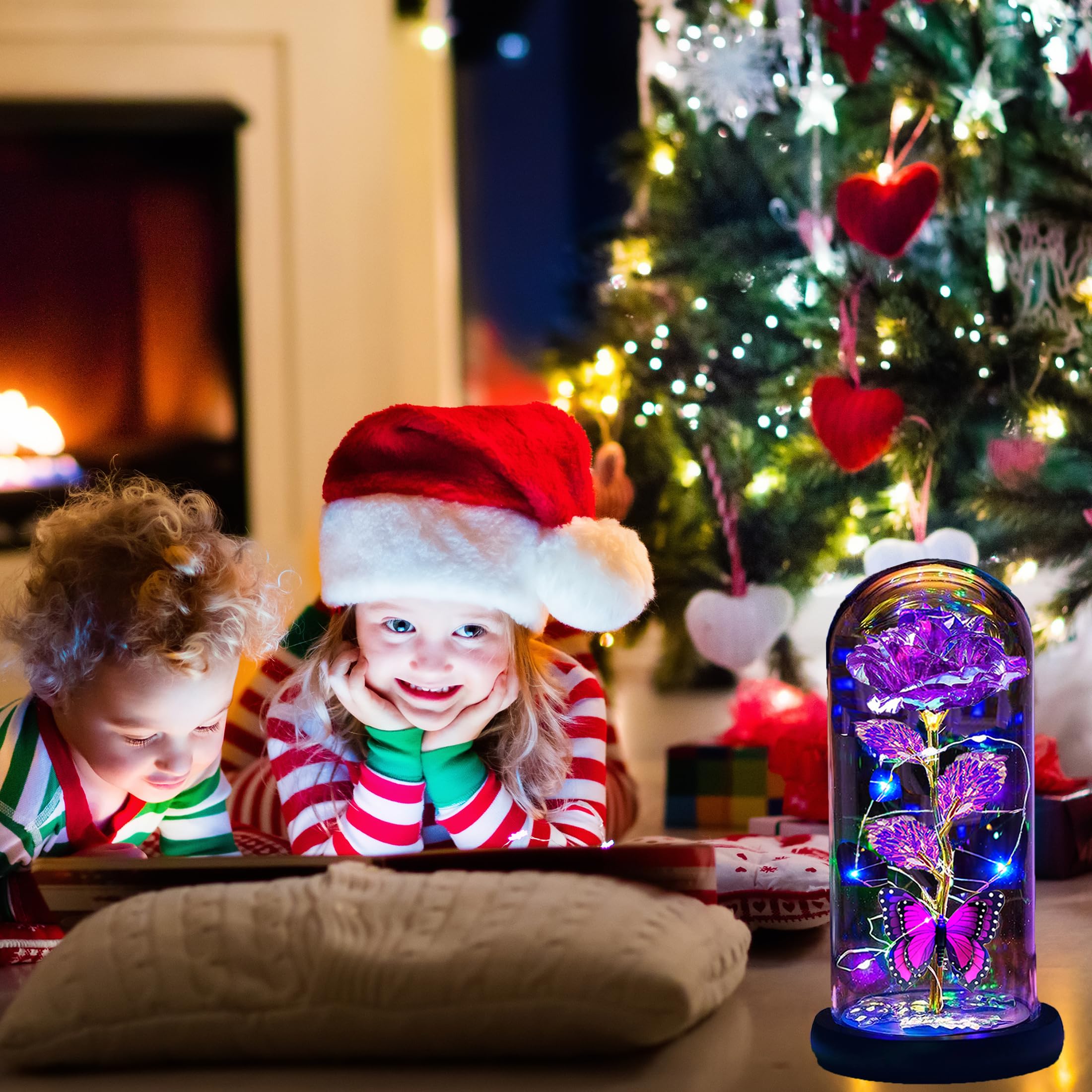 Thrjia battery-powered rose light brings warmth to any room.