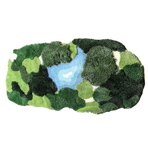 THRILRUG 3D moss design adds warm, soft ambiance to your living space.