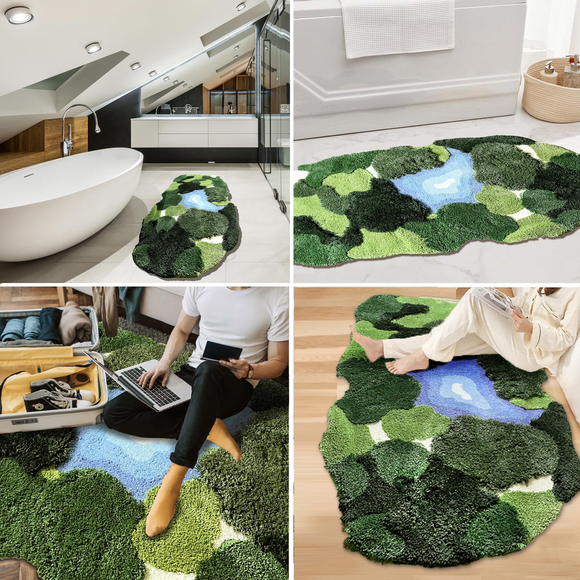 THRILRUG ideal for bathrooms, entryways, and living rooms.