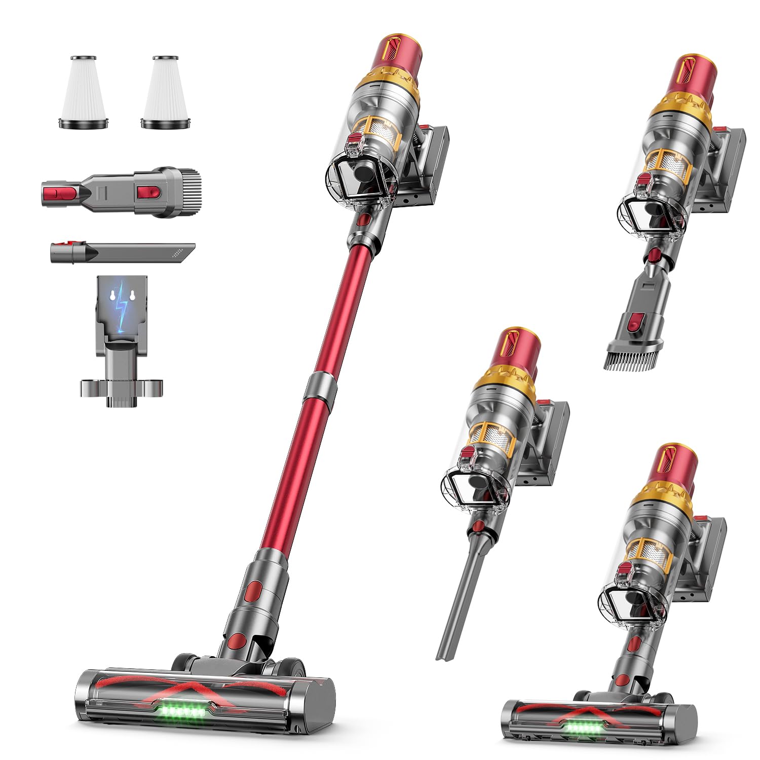 Thryveo HyperVac X10 suction power in action on hard floors