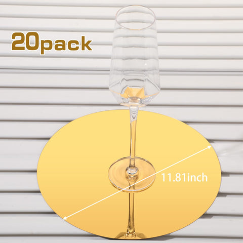 Thyle gold acrylic round mirror ten inch candle plate adds subtle shimmer
