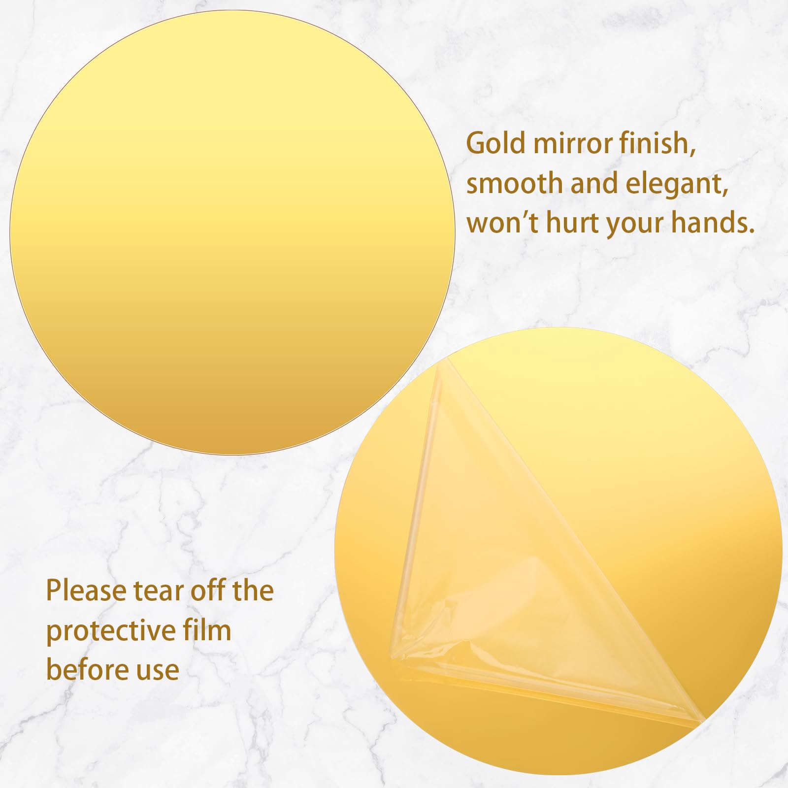 Thyle gold acrylic round mirror ten inch wall decor enhances venues