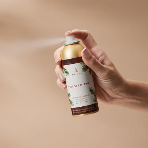 Thymes Frasier Fir mist spray ideal for quick room refreshes in any space.