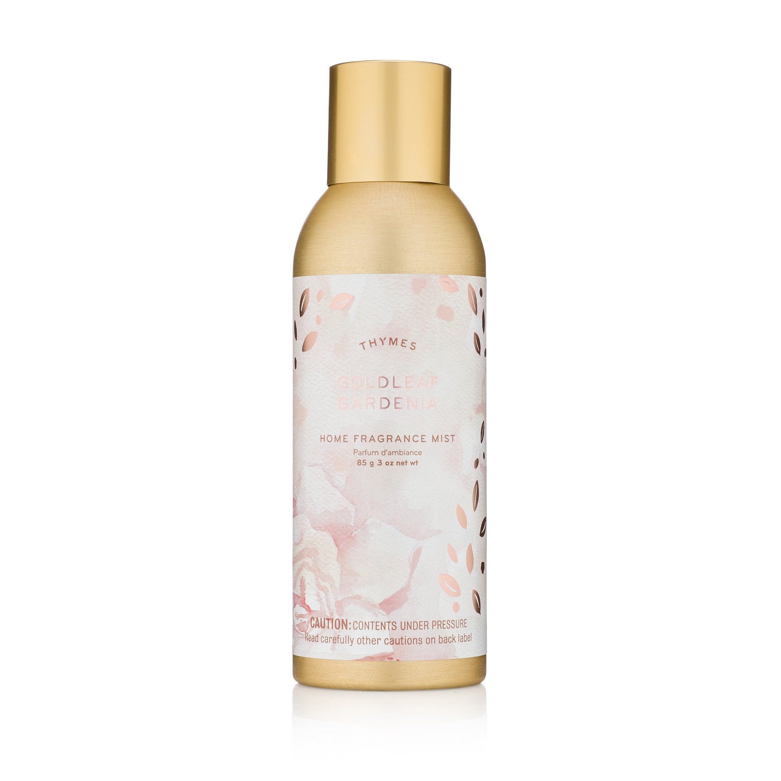 Thymes Gardenia Mist bottle pour delivers a fresh floral note in any room