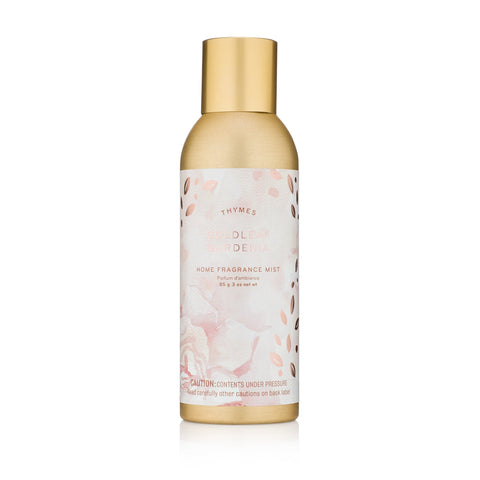 Thymes Gardenia Mist bottle pour delivers a fresh floral note in any room