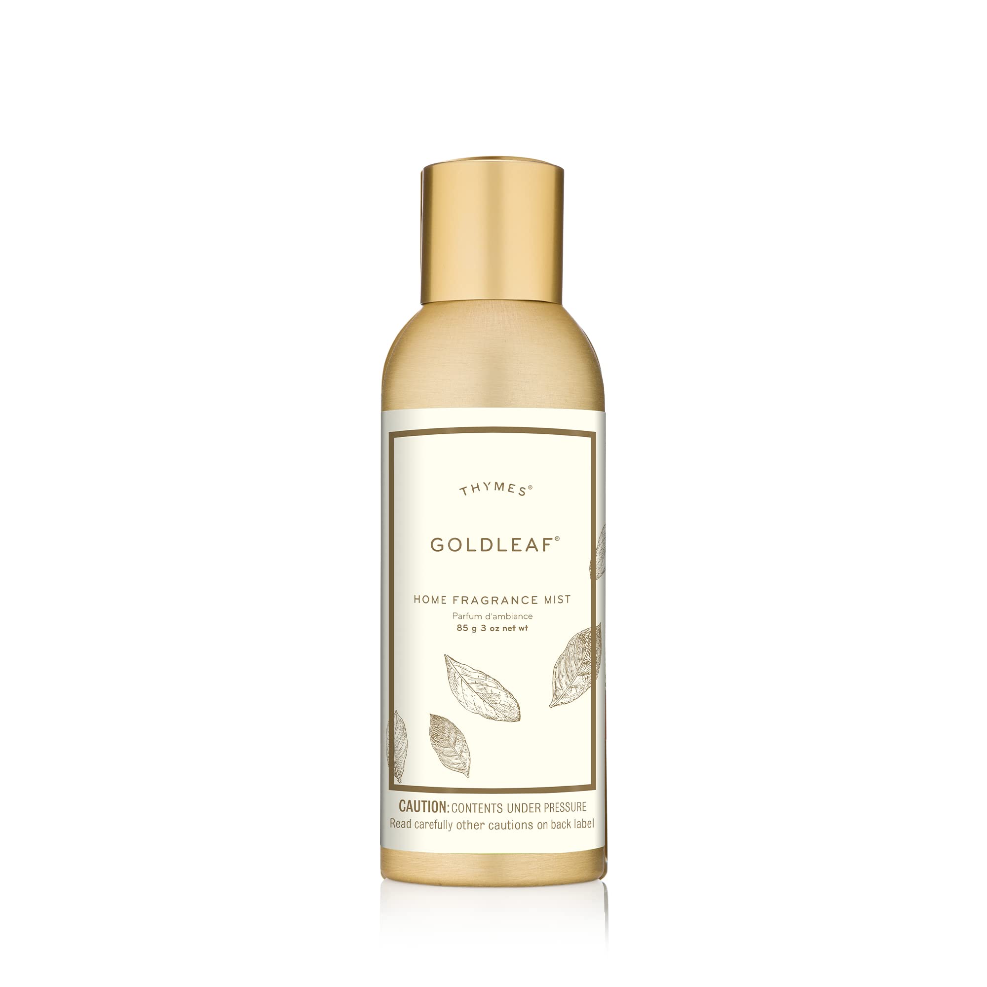 Thymes Home Fragrance Mist spray bottle releasing jasmine and rose notes for a fresh living space.