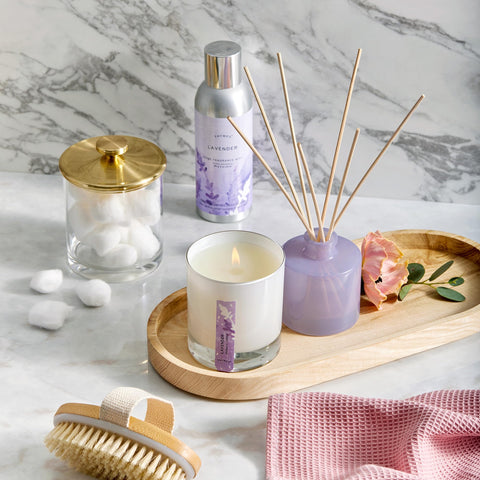 Thymes fragrance mist sprayer shows quick refresh for any space or car.