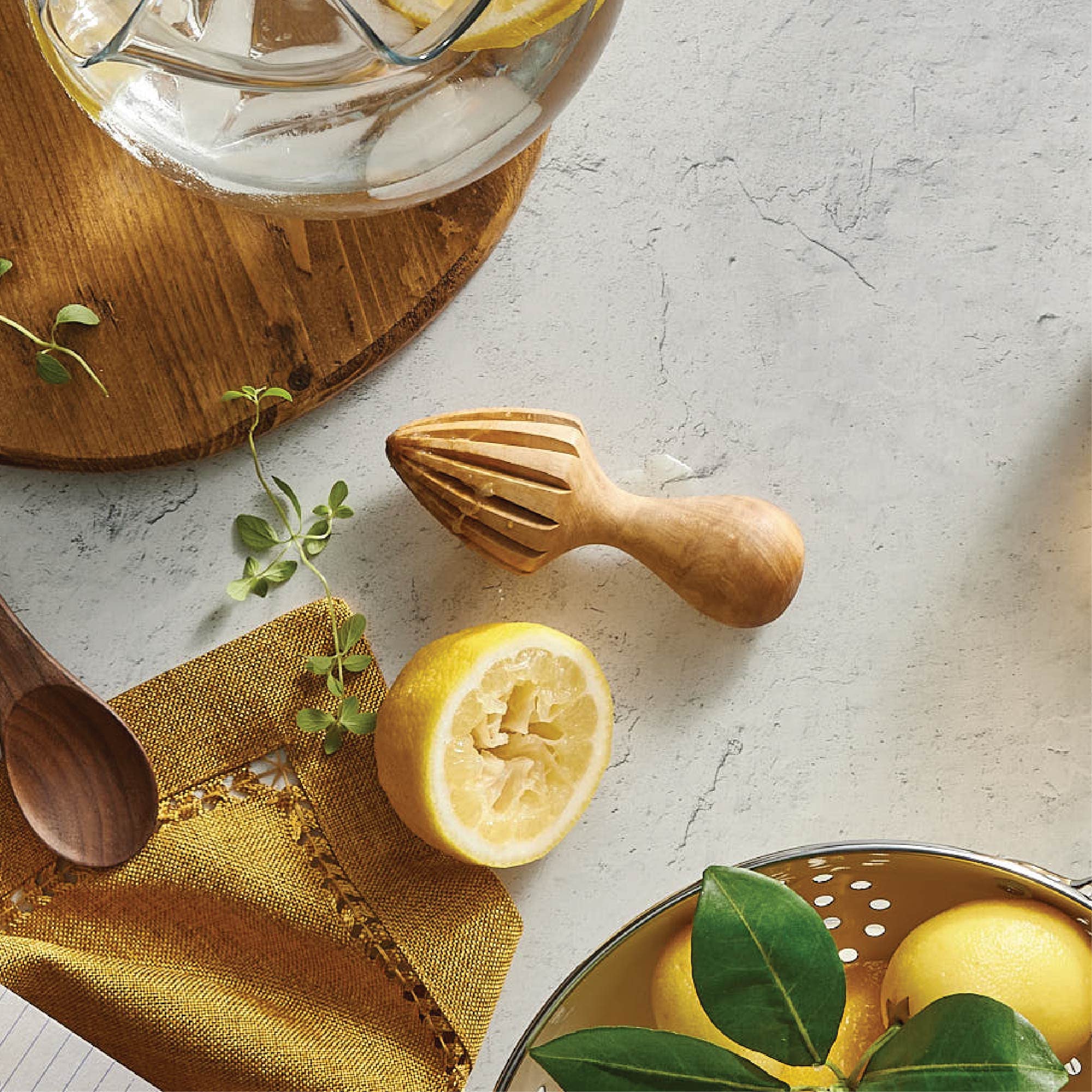 Thymes Lemon Leaf fragrance bottle close-up showing fresh notes for ambience.