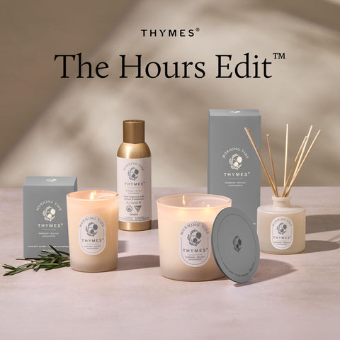 Thymes Morning Tide in a living room scene conveys a subtle daily aroma