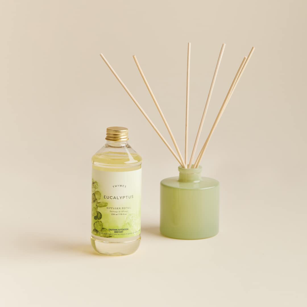 Thymes reed diffuser oil refill pour scene for easy top-up and consistent fragrance.