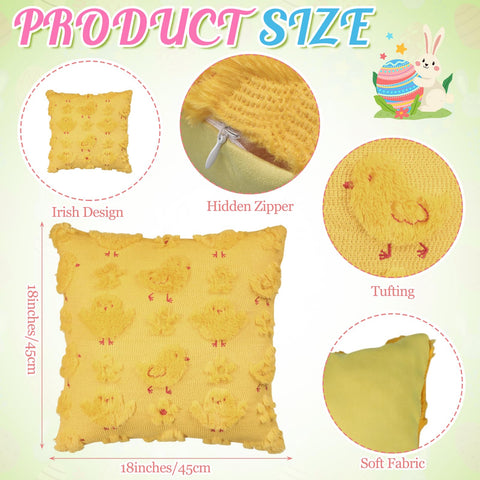 Tiamon 3D embroidered Easter patterns bring texture to sofa cushions.