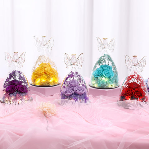 Tiaronics Christmas rose angel gift, a unique keepsake for loved ones.