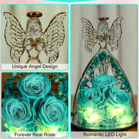 Tiaronics Mother’s Day gift with roses in angel form, a thoughtful display.