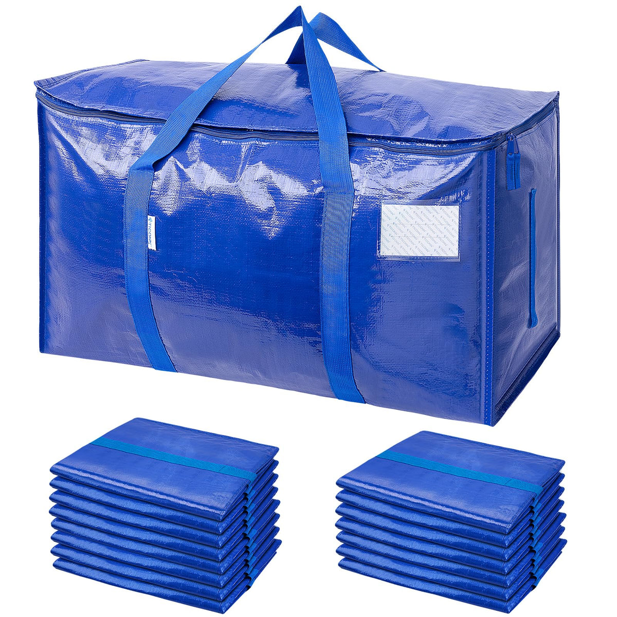 TICONN 16-pack extra large moving bags with zippers for bulky item transport