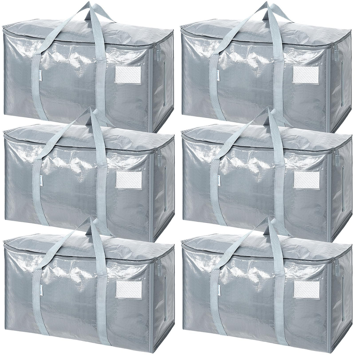 TICONN 6-pack extra large moving bag with zipper top for easy loading.