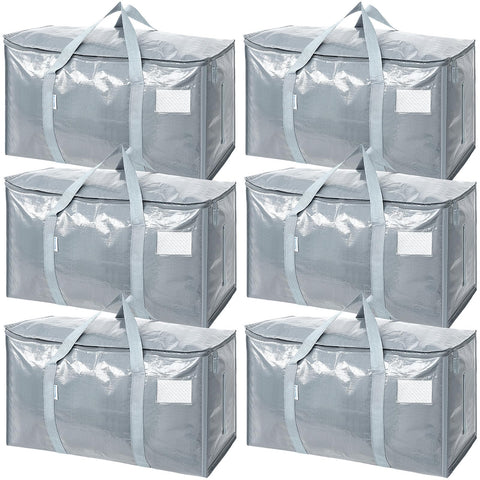 TICONN 6-pack extra large moving bag with zipper top for easy loading.