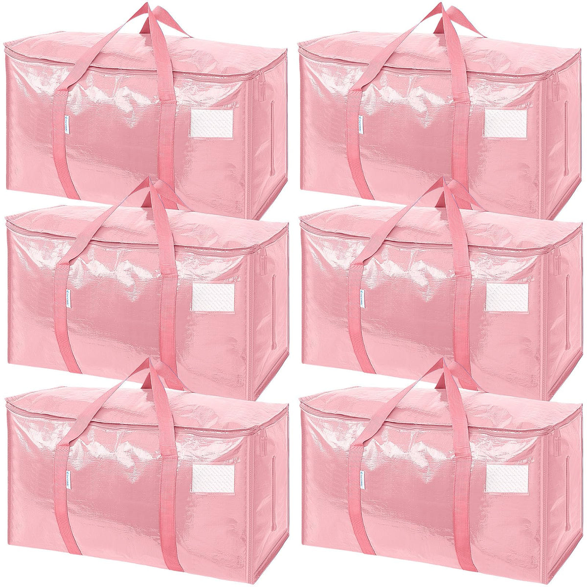 TICONN 6-pack extra-large moving bags coral for versatile relocation storage.