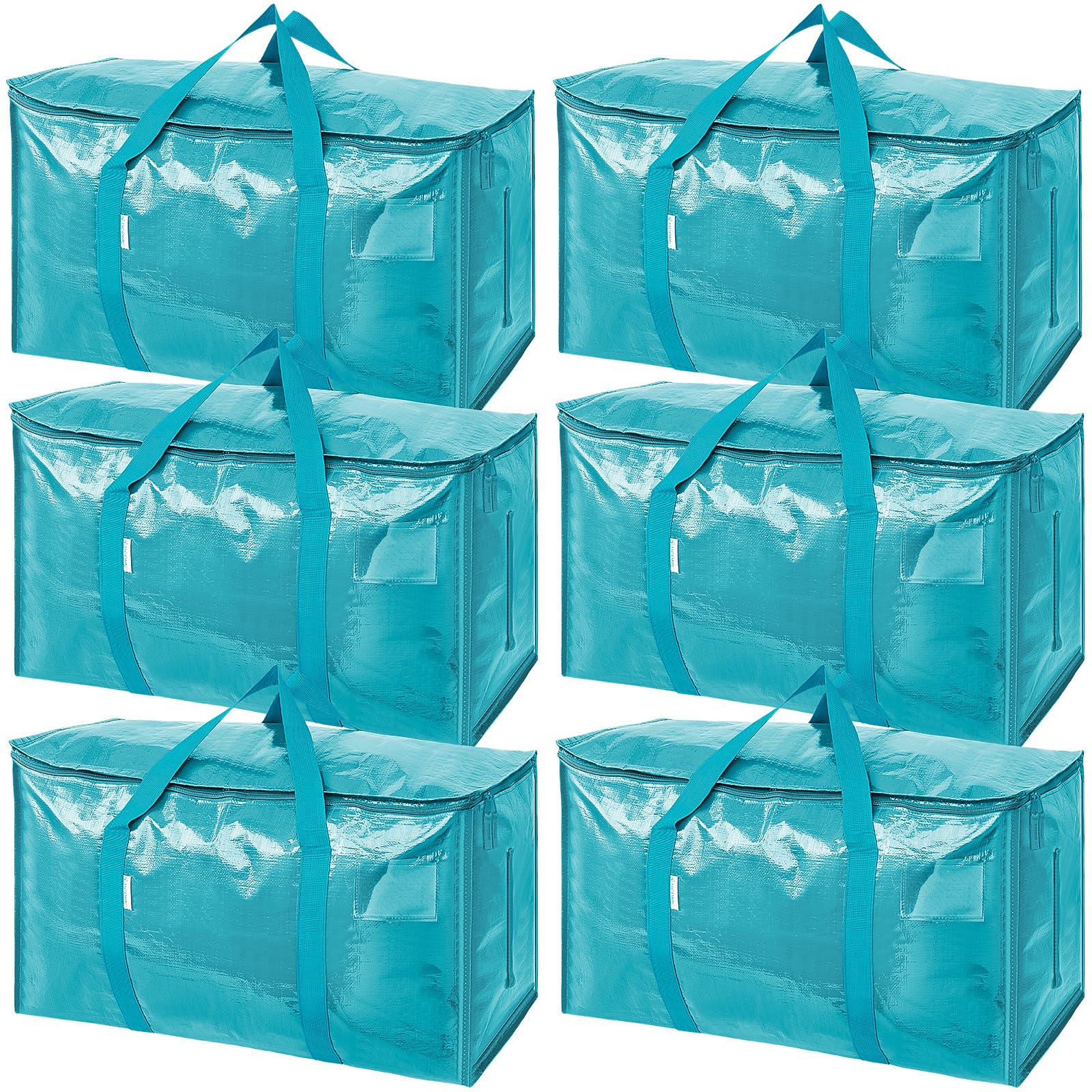 TICONN 6-pack extra-large moving bag front view, roomy 24-gallon capacity for bulky loads.