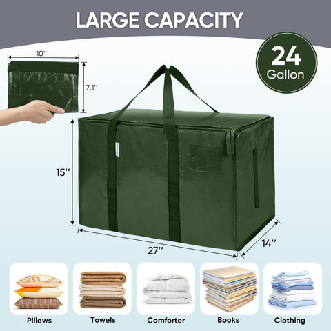 TICONN 6-pack in olive color ideal for moving and storage.