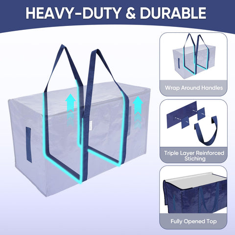 TICONN heavy-duty bags with wrapped handles, supports heavier loads.