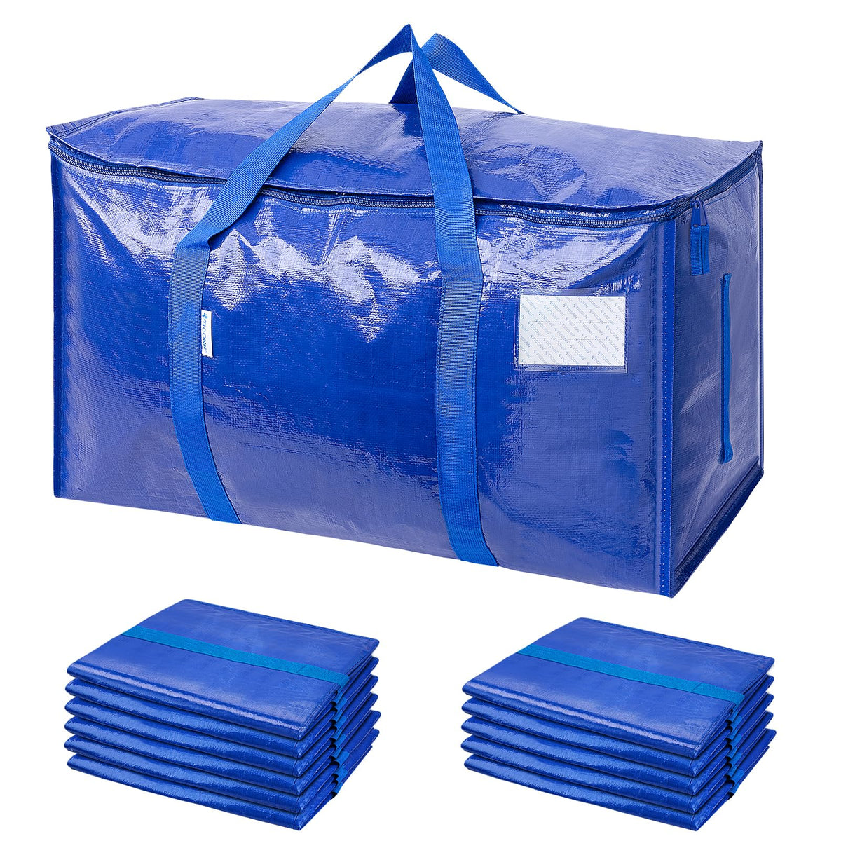 TICONN extra-large moving bag blue, top view for easy packing.