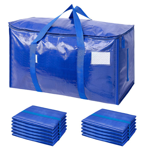 TICONN extra-large moving bag blue, top view for easy packing.