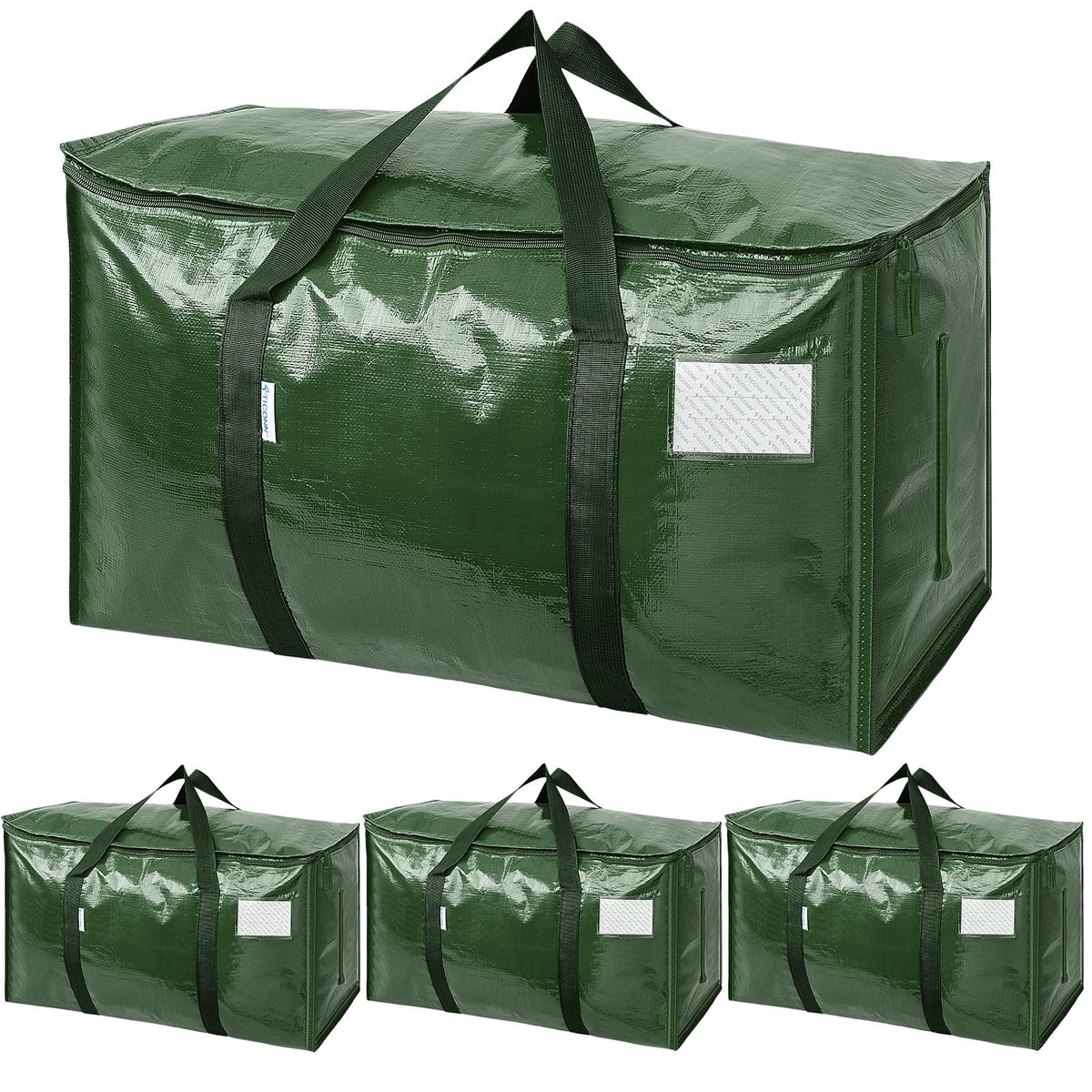 TICONN extra-large moving bag olive front view for easy access and packing.