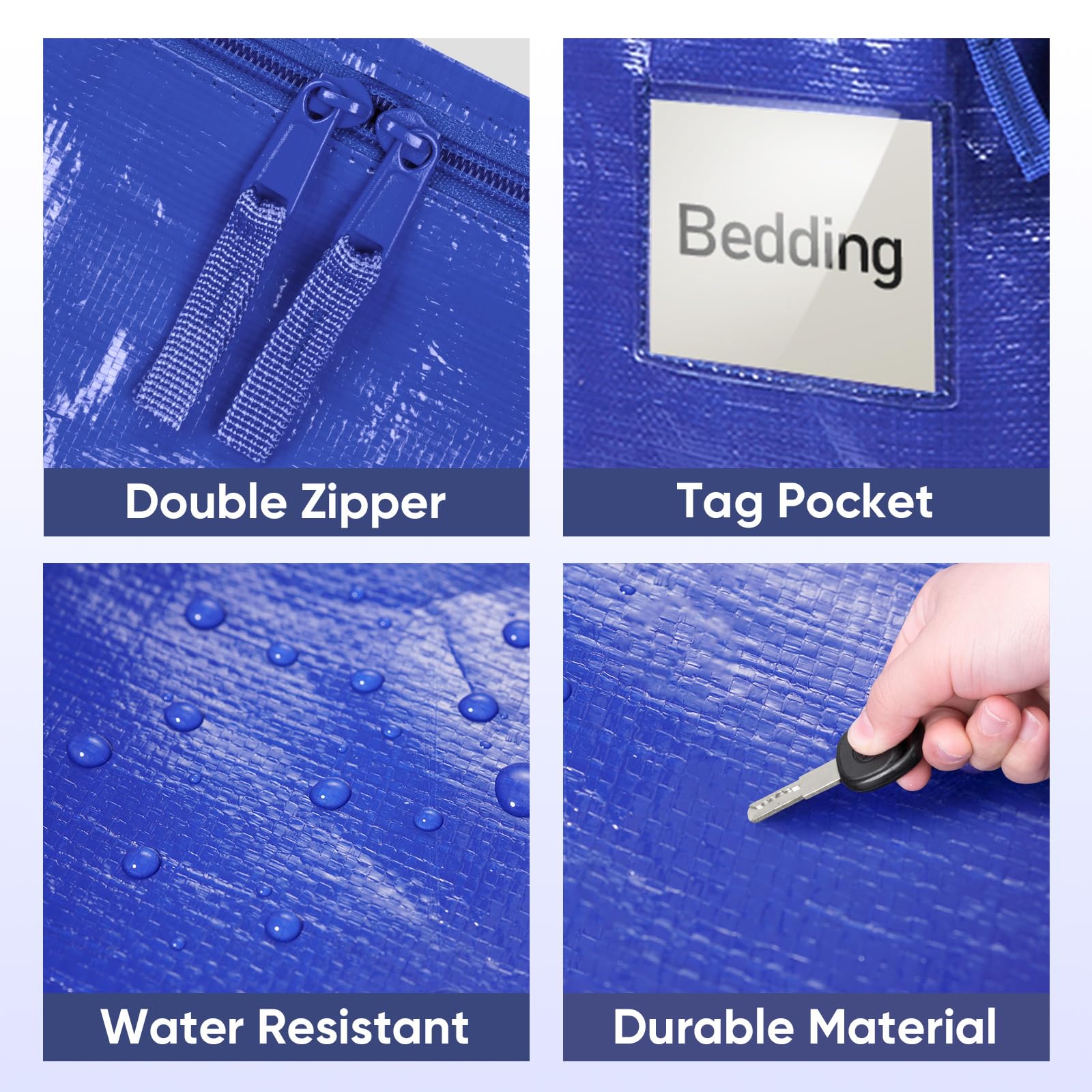 TICONN foldable storage bags collapse for compact closet storage
