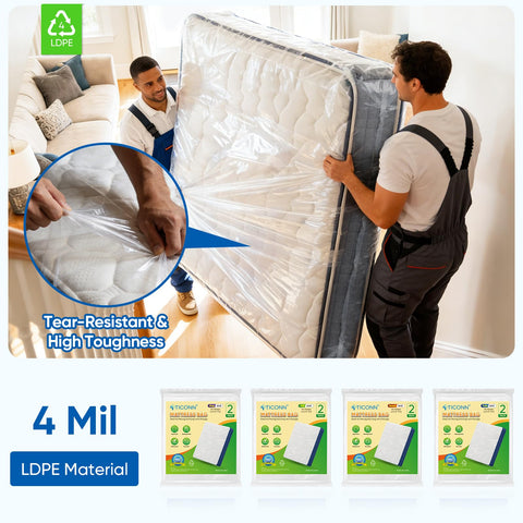 TICONN 3mil storage bag versatile for moving or temporary storage