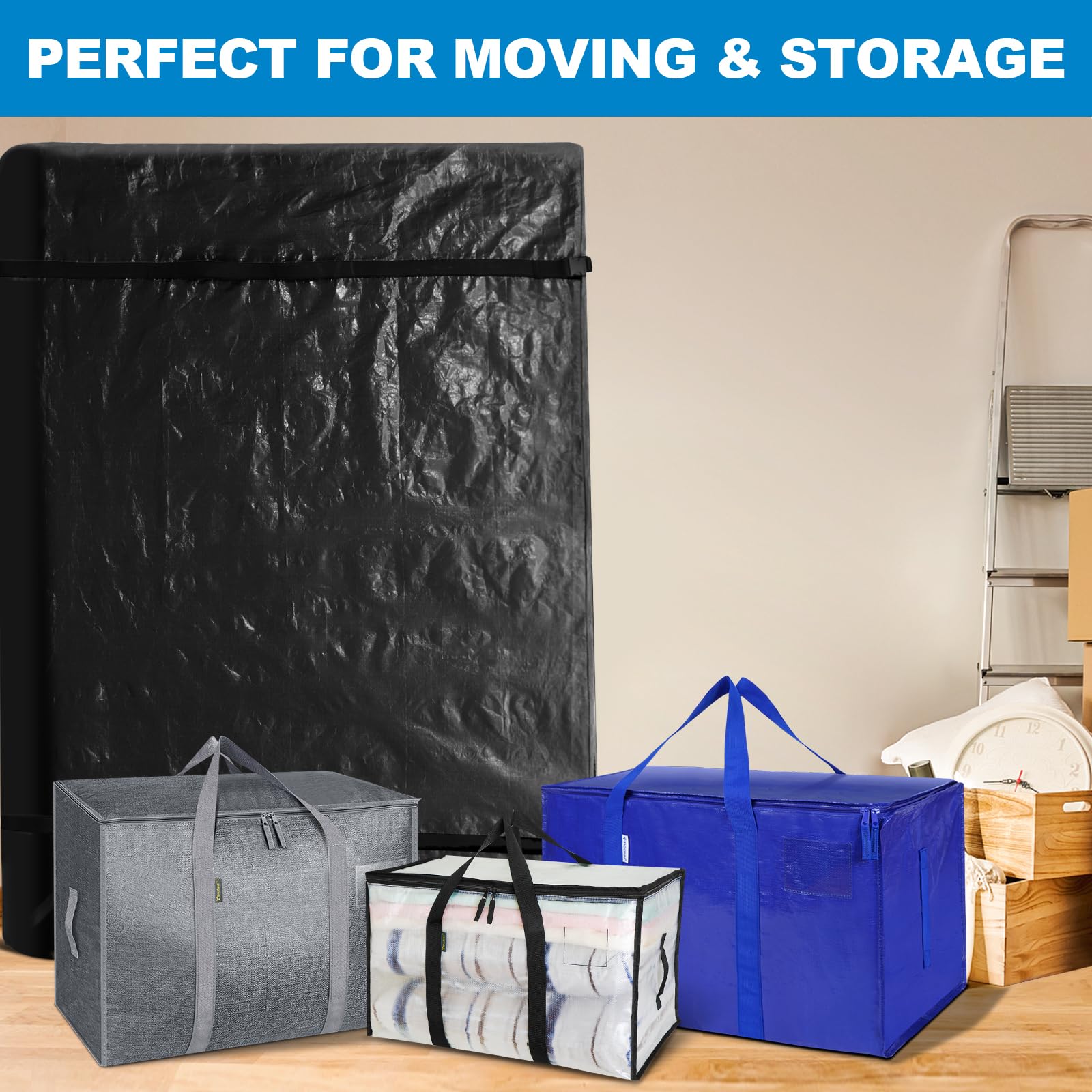 TICONN heavy-duty mattress bags safeguard during moves