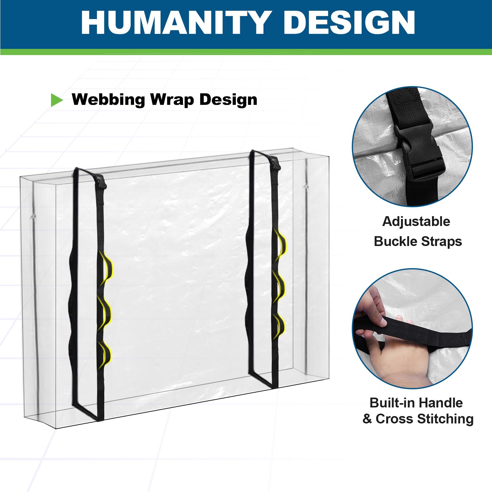 TICONN king-size bag fits mattresses up to 16 inches thick