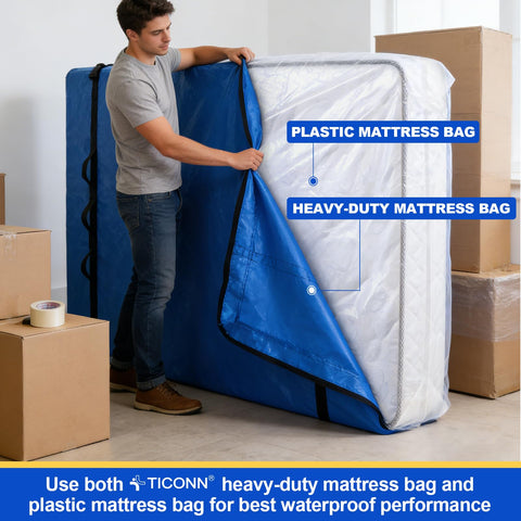 TICONN reusable mattress bag highlighting eco-friendly design