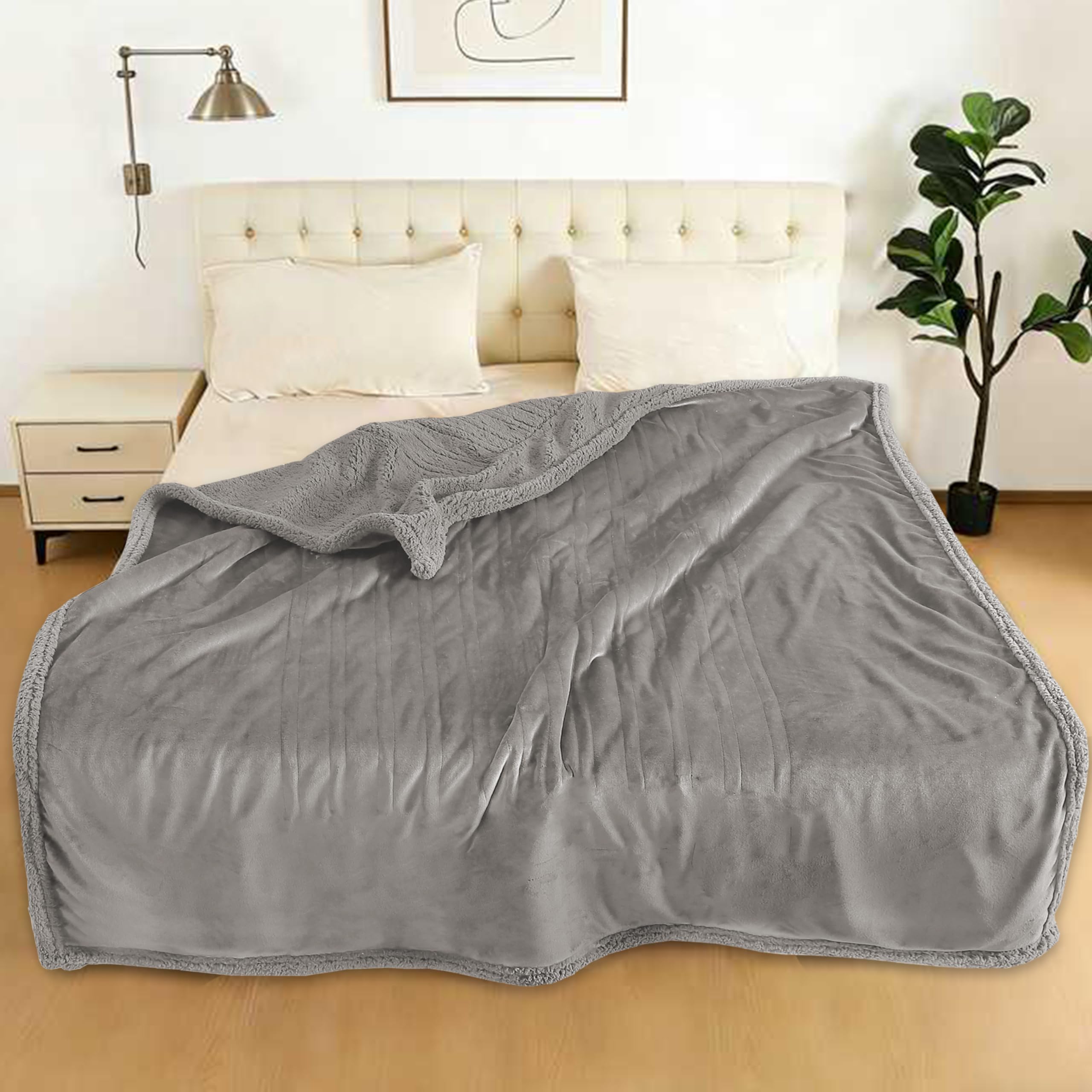 TICOO blanket placed on a sofa for home, office, and bed comfort