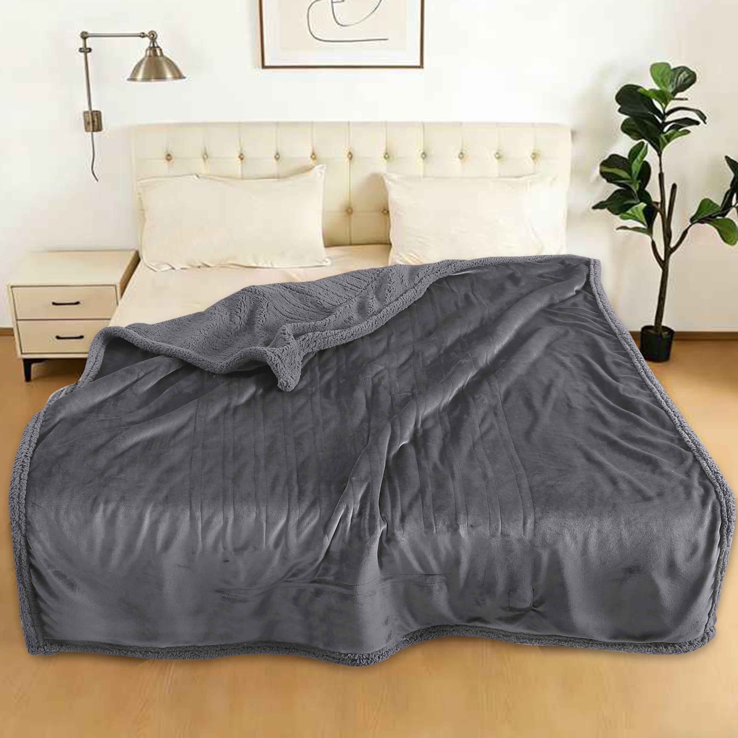 TICOO cozy blanket ideal for sofa or bedroom in cold rooms.