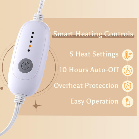 TICOO 10-hour auto-off feature for safe, energy-efficient use.