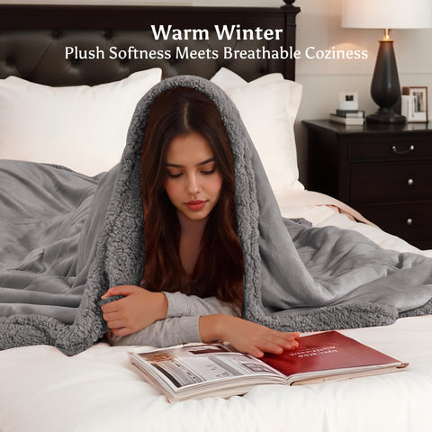 TICOO dual-sided microplush and sherpa lining for luxury feel