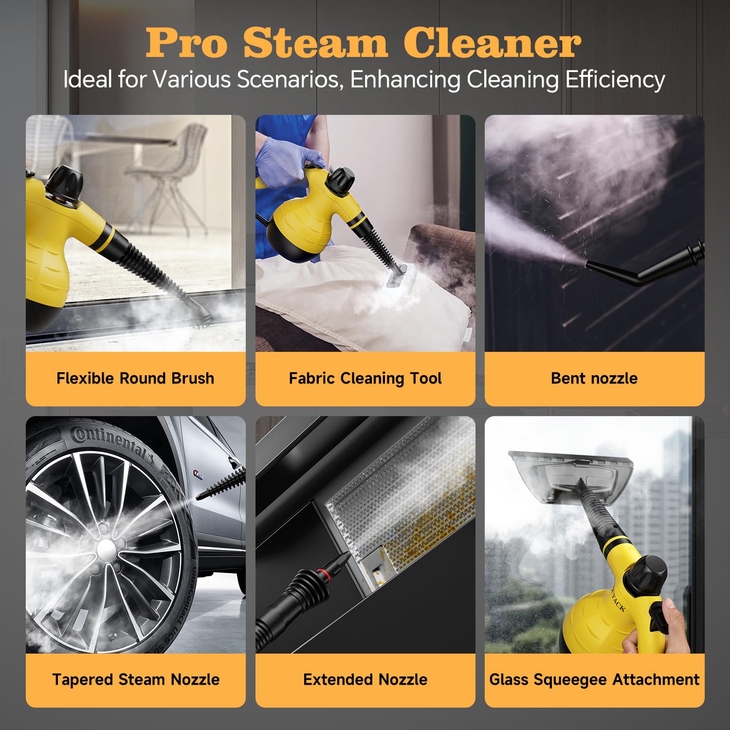 TICYACK automatic steam function eases cleaning with steady steam flow.