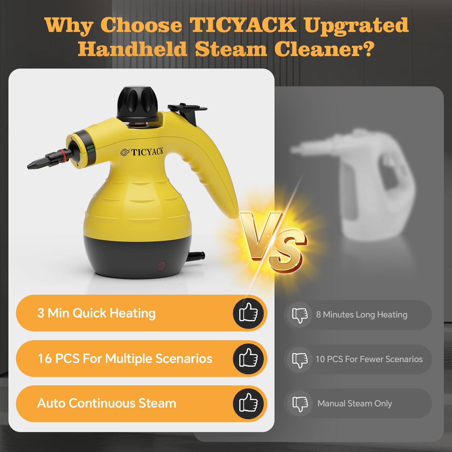 TICYACK chemical-free steam cleaning keeps homes safe and clean.