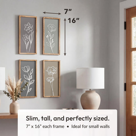 Tide and Tales framed wall art brings lightweight, ready-to-hang charm to bathrooms.