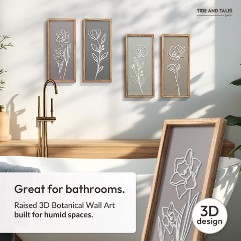 Tide and Tales botanical motifs complement kitchens with easy-to-coordinate earthy color schemes.